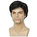 Dai Cloud Short Black Wigs for Men Layered Fluffy Natural Synthetic Hair Male Wig Daily and Halloween Wig