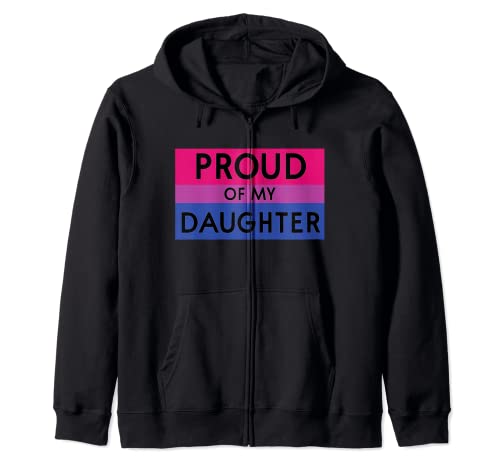 Orgulloso de mi hija Pansexual Amante Mamá & Papá Cita LGBT Sudadera con Capucha