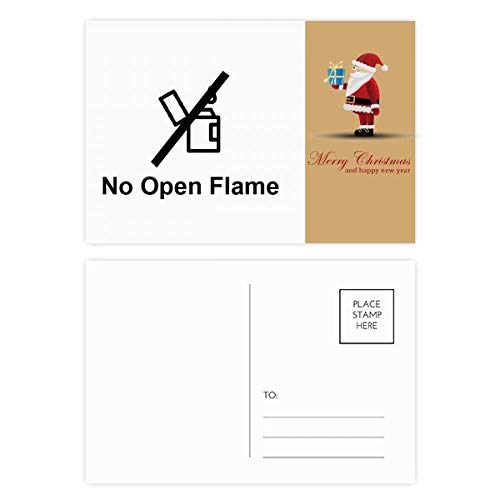20 Cartes postales Père Noël No Open Flame pour la sécurité