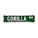 Produktbild LMMIXEE Gorilla Aluminium-Metallschild, Gorilla, individuelles Straßenschild, Tiergeschenk, Wanddekorationen für Wohnzimmer, Retro, rustikale Küche, Wandkunst, Innen- und Außendekoration, 45,7 x 10,2