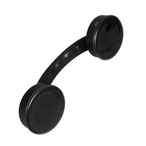 PENIKOKO 浴室用強力吸盤手すり バスハンドル 高齢者介護用 滑り止め バー 多機能タオル掛け兼用 ブラック