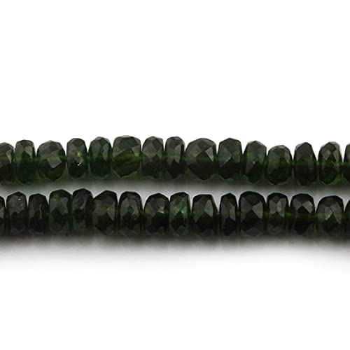 Chrome Diopside perles rondelles pour fabriquer un collier artisanal en pierres vertes