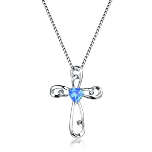 Bijoux chics opale de naissance : le collier croix pour femme idéal