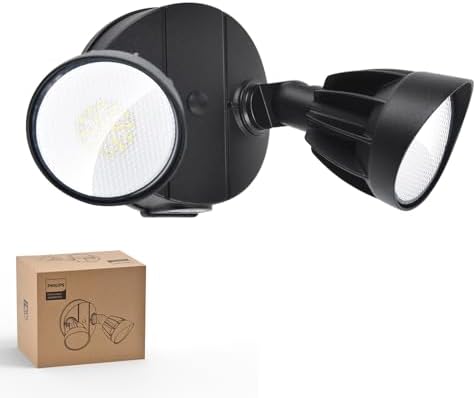 Philips 44W 3500LM ‌LED Security Flood Light‌ ‌Outdoor‌，Switch Co...