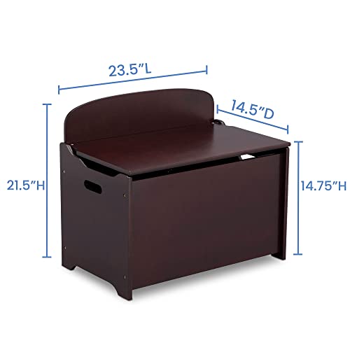 Delta Children Mysize Deluxe Toy Box - Greenguard Gold Certified, Dark Chocolate #TOP4