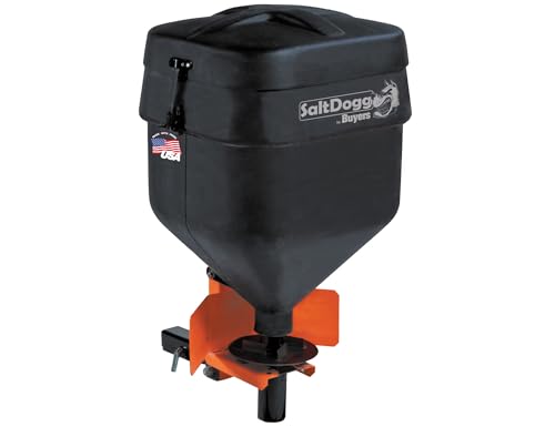 Buyers Products SaltDogg TGSUV1B Tailgate Salt Spreader 4.4 Cu Ft / 331 lb Capacity Hitch Mount for SUV & Pickup Truck Gravity Feed w/ Manual Gate 12V Electric Drive Poly Hopper Residential Use