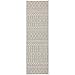 HomeRoots Grey Polypropylene 2???x7??? Gray and Ivory Geometric Indoor Outdoor Runner Rug