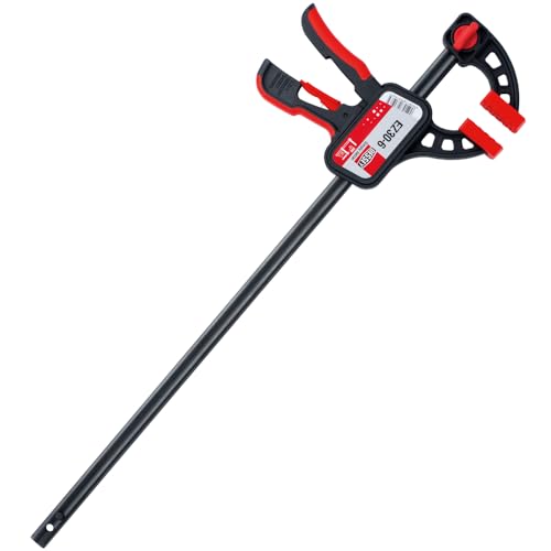 Image of BESSEY EZ30-6 Trigger Style Clamp, 12 inches x 2.36 inches, 445 lb Clamping Force - Fast Acting One Hand Woodworking Clamps for Wood working, Carpentry,Home Improvement, DIY, Construction Projects