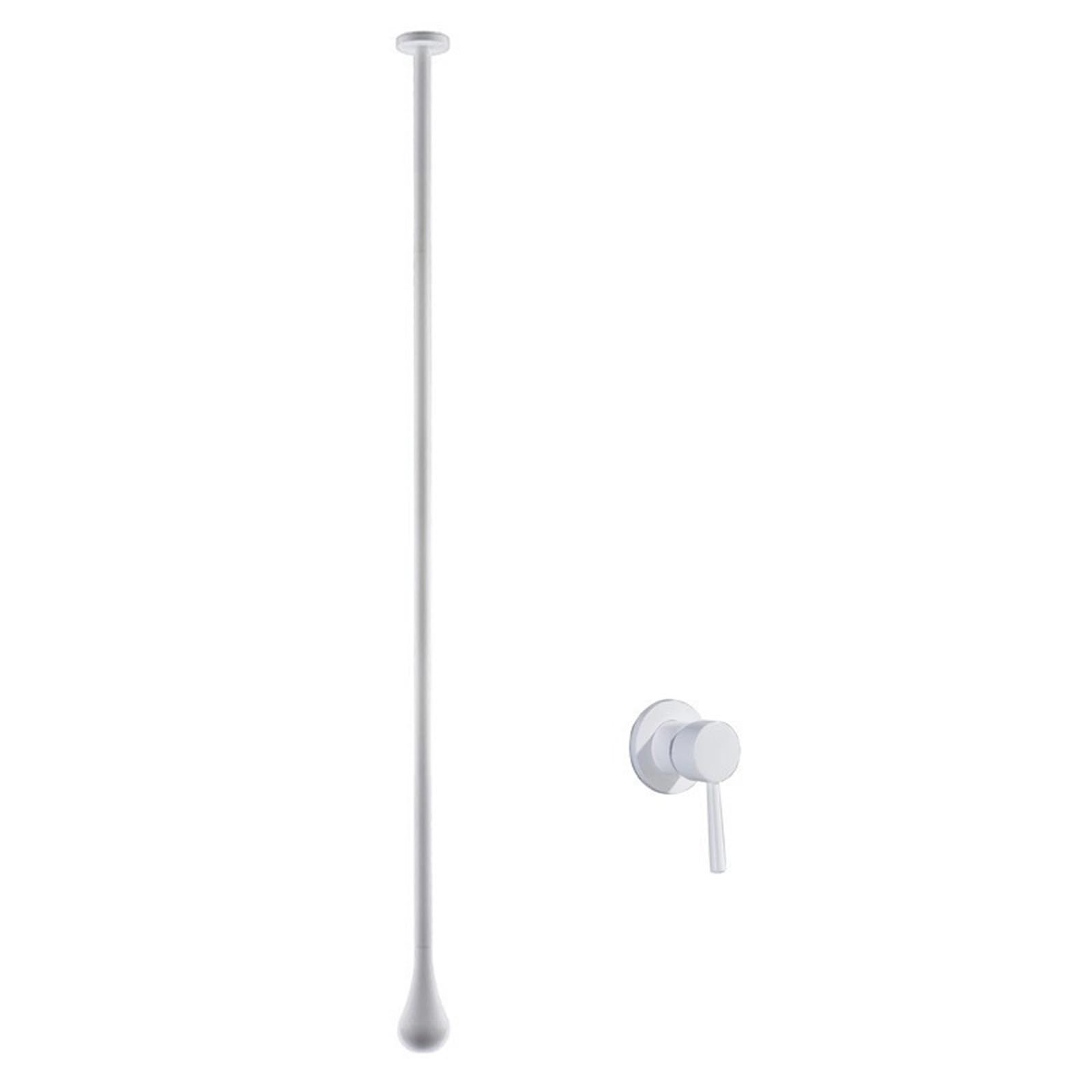 Mitigeur de lavabo à poignée unique montage mural robinet suspendu blanc eau chaude froide