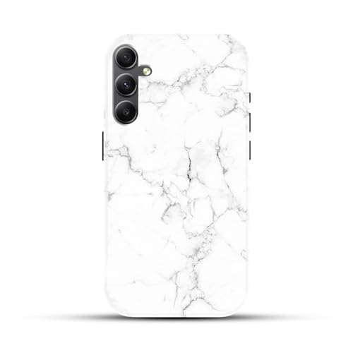 Image of COLORflow Back Cover Compatible with Samsung Galaxy A34 5G | Beautiful White Marble | Designer Printed Glossy Armoured Bumper Back Cover Compatible with Samsung Galaxy A34 5G