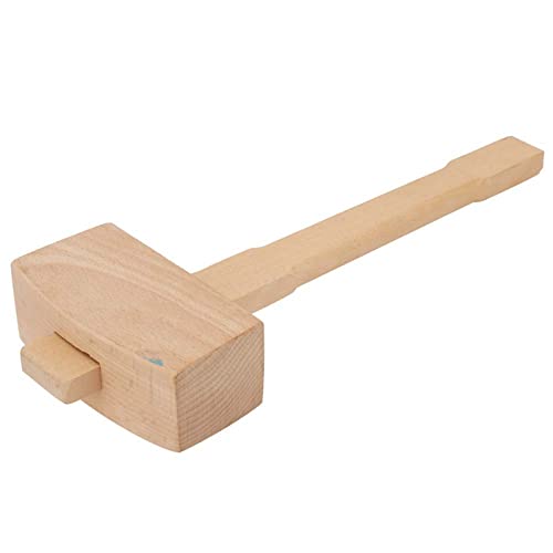 Mazza di legno, martello professionale di legno per falegname, martello di legno per falegname con superficie d'urto angolata, strumento manuale per la lavorazione del legno (misura grande)