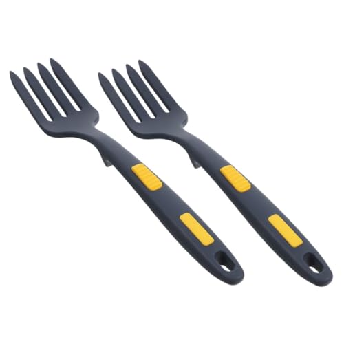 HOLIDYOYO 2-piece Silicone Cooking Fork Set Flexible Forks for Pasta Dinner Kitchen Dishwasher Safe Individually Wrapped