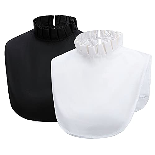 TeeYee Black False Collar Children's Half-High Collar Ruffle False Collar Stand Collar, Black -35, M - Image 4