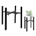 Messe mit günstig Kaufen-Pflanzenständer aus Eisen,Blumentopfständer,Verstellbarer Pflanzenständer aus Metall,24cm-36cm frei Verstellbarer Blumenständer aus Metall,Für Töpfe mit einem Außendurchmesser von 20-35 cm(hoch：21)