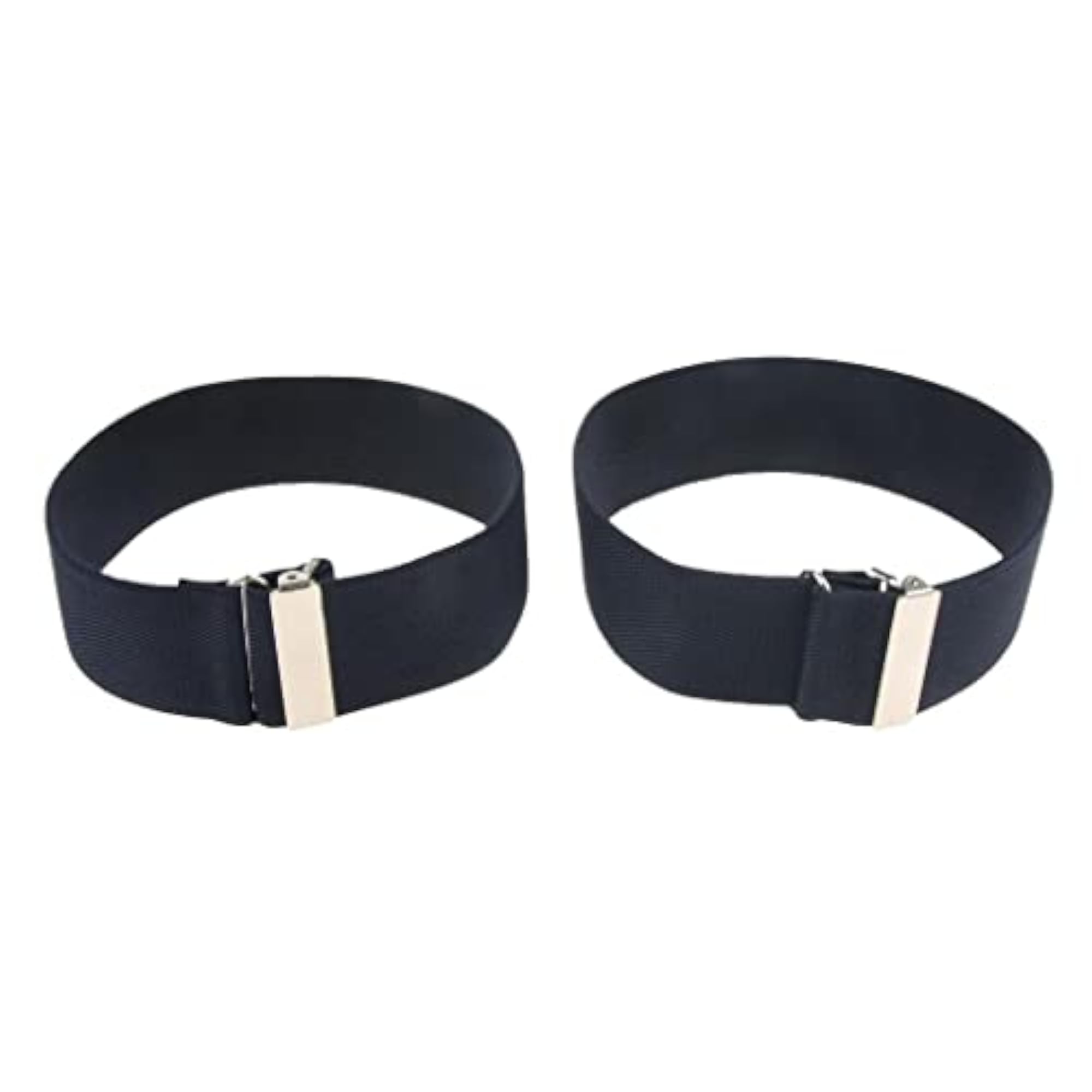 Adjustable Anti Slip Elastic Shirt Sleeves Holder Armband, Navy Blue