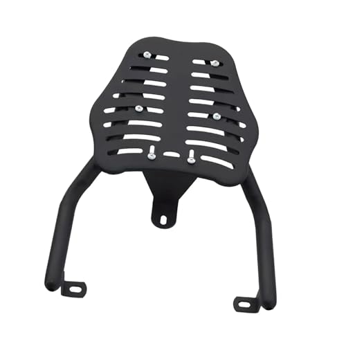 Porte-bagages arriere de moto avec extension de support de valise noir en acier renforce