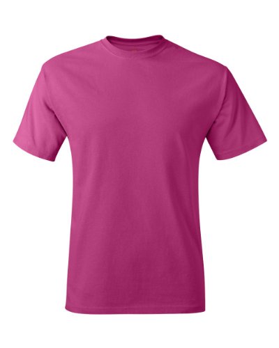 Hanes mens 6.1 oz. Tagless T-Shirt(5250T)-WOW PINK-2XL