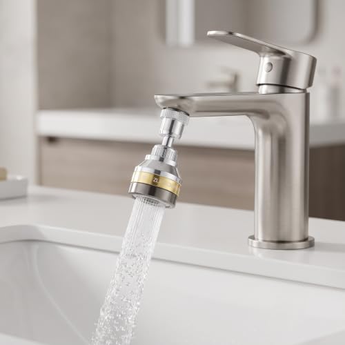 Grifo giratorio ajustable extensor de lavabo y accesorio antisalpicaduras de cocina 6