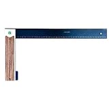 ulmia winkel 600 Hohe und dauerhafte Messgenauigkeit. Kopfstück (Schenkel) aus Aluminium-Präzisionsfrästeil, veredelt beidseitig durch Nußbaum-Holzeinlage mit Griffhohlkehlen. Stahlschiene gehärtet mit Maßskala und justierbar mittels Präzisionsjustierschraube