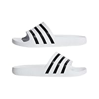 adidas Unisex-Erwachsene Adilette Aqua Badeschuhe, Weiß (Footwear White/Core Black/Footwear White 0), 47 EU – Ansicht 2
