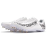 Unisex, Leggere, Spikes - Scarpe da Corsa da Uomo, 8 Chiodi,Antiscivolo, con Punte e Sprint (Bianco,42)