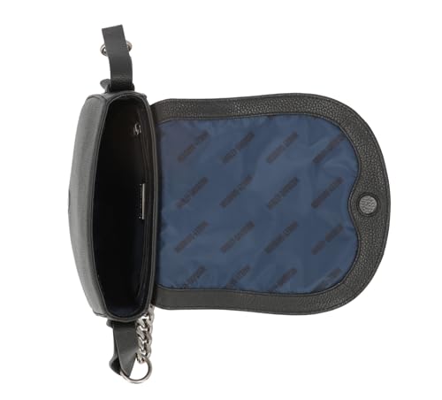 Harley-Davidson Women's Magnetic Flap Closure O Ring Satchel Xbody Purse - Black2