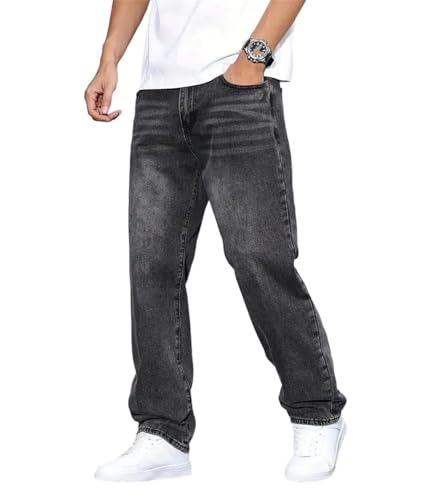 Men's Classic Casual Stretch Slim-fit Jeans, Black and Blue Fashion Jeans
