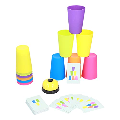 Fdit Jeu D'empilage de Gobelets en Plastique avec Différents Niveaux de difficulté, pour Développer Les Capacités de Raisonnement Logique des Enfants (#12)