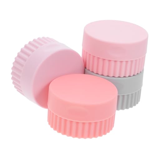 Abaodam 4個 シリコン製トラベルピルホルダー 広口設計で簡単詰め替え 携帯用多機能収納ケース ピルやスキンケア用品用 旅行用クリーム容器