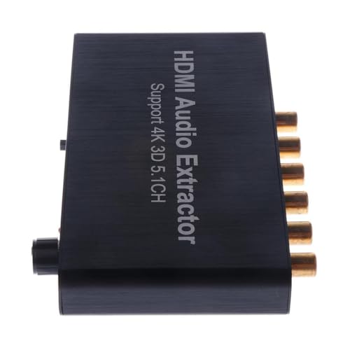 Image of HDMI Audio Extractor 4K 3D 5.1CH Converter 6RCA Out | Dolby AC3 DTS decoding, HDCP compliant, HDMI passthrough, USB powered, works with PS4 Xbox Blu-ray DVD projector TV AE-543H