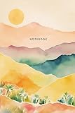  Watercolor Landscape Notebook – 6x9 Lined Journal for Writing, Note Taking, Journaling, or Gifts: 120 Lined Pages, Soft Matte Cover, Ideal Small Notebook for Daily Notes, School, or Travel