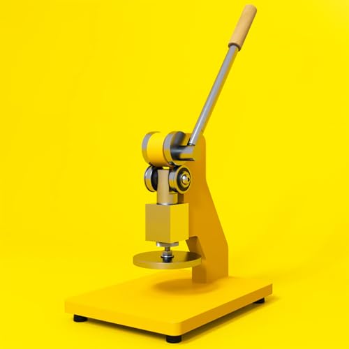 Heavy-Duty Leather Press Machine, Manual Punch & Flatten Tool, 3-Level Height Adjustment, 346° Feed for Punching, Embossing, Cutting & Extruding (Black)