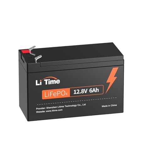 Amazon.co.jp: LiTime 12V 6Ah リン酸鉄リチウムイオンバッテリー 6A