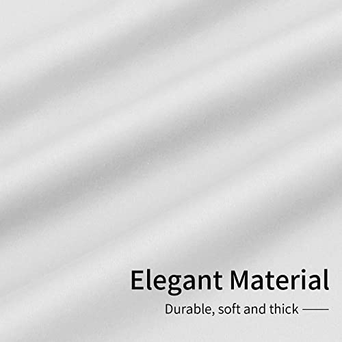 Image of Easy-Going Blackout Curtains for Bedroom, Solid Thermal Insulated Grommet and Noise Reduction Window Drapes, Room Darkening Curtains for Living Room, 2 Panels(46x84 in, White)