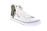 ED HARDY Mens Skull White Lifestyle Sneakers Shoes 8.5