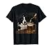 Vintage Cool Border Collie Drinking Beer Dog Dad Dog Lover T-Shirt