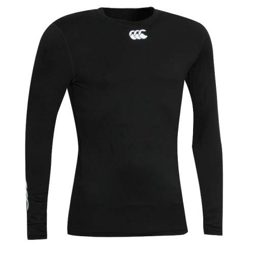 Canterbury BLACK LONG SLEEVE BASELAYER TOP - (Cold/Warming) - Size MEDIUM