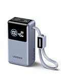 UGREEN 55W Power Bank 10000mAh mit integriertem Kabel, HyperCharge für Xiaomi, 45W...