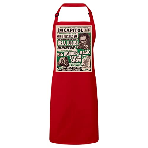 Tablier cuisine affiche spectacle retro magie et horreur vintage