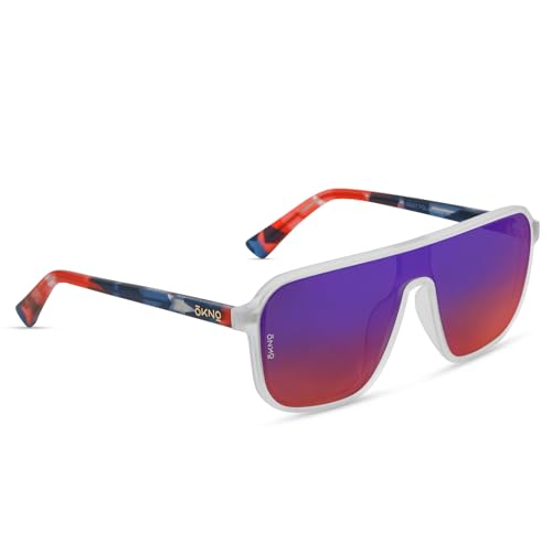 Image of Eyewearlabs OKNO | Polarized Over-Sized Unilens Rectangular Branded Stylish Sunglasses For Men & Women | 100% UV Protection Shades | Cricket Sports Cycling Driving | RYFT