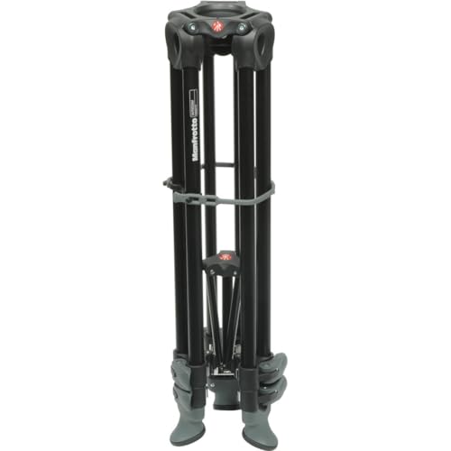 Image of Manfrotto MVK502AM-1 Professional Fluid Video System Aluminum Tripod with Telescop Twin Leg (Black)