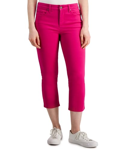 Charter CIub Womens Tummy Control Bristol Capri Jeans Pink Tutu 8