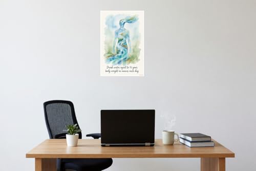 Poster Drink Water 30x45 cm de format pour motivation hydratation