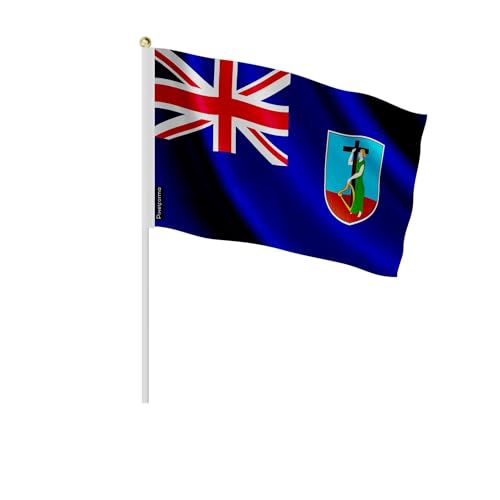 Drapeau Montserrat 20x30cm : lot de 100 pavillons pour défilés