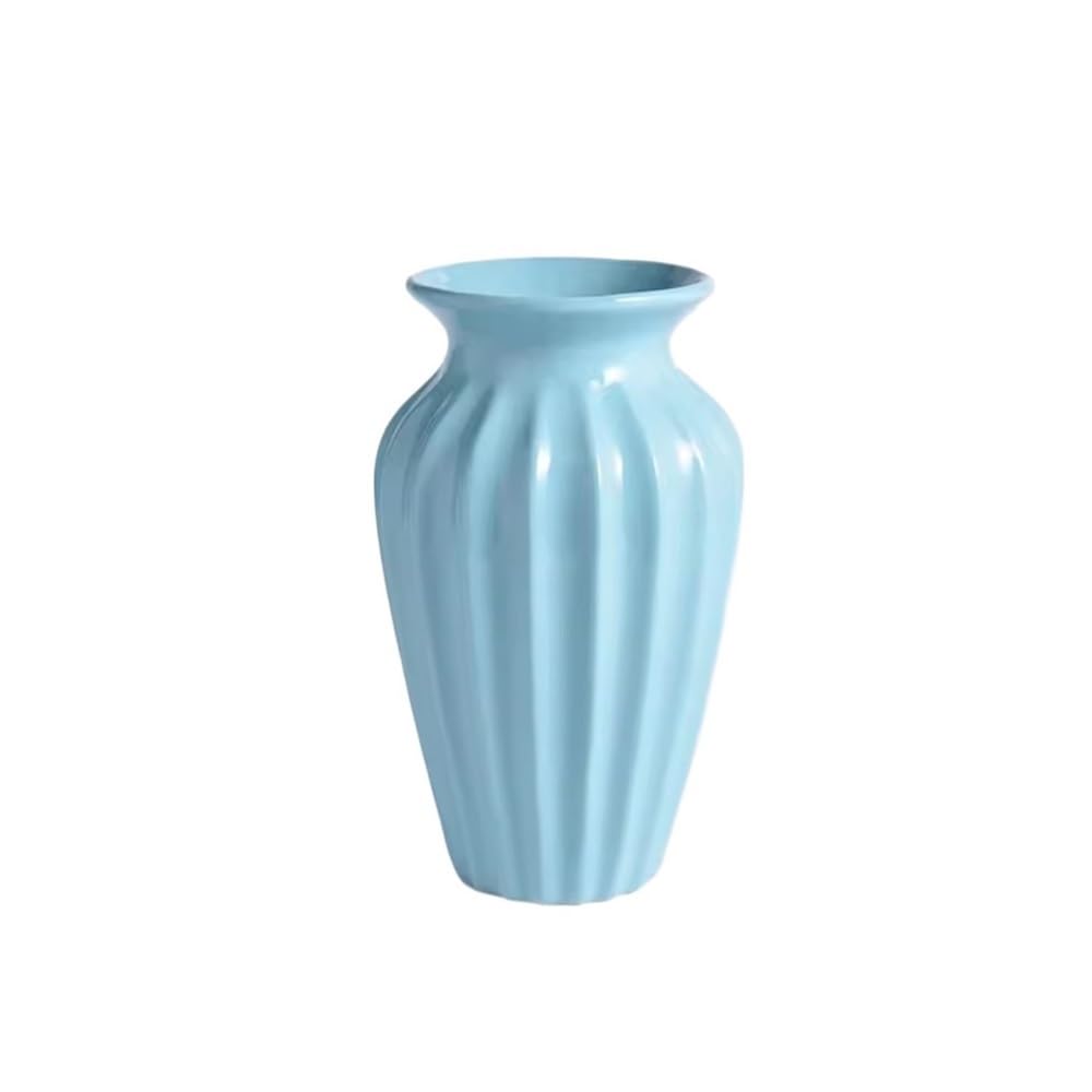 Ruoxiukhbzps Blue Ceramic Vase Home Decor, Decorative Vases For Flowers Shelf Table Living Room Kitchen Office Centerpieces For Living Dining Room Kitchen(,Small)