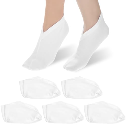2 pares de calcetines hidratantes para mujer/hidratantes calcetines hidratantes/no adhesivos, calcetines cosméticos hidratantes para mujer y hombre, color blanco