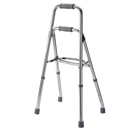 Walking Frame (Hemi Walker) Premium Imported Light weight Aluminum Height Adjustable Folding Side-Style - Silver One Arm Walker