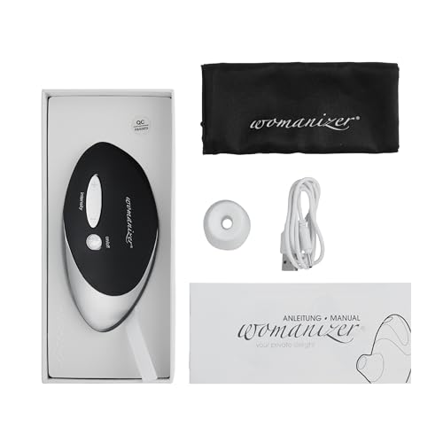 Womanizer (ウーマナイザー) W500 女性向け クリトリス用バイブ – 吸引12段階・暗闇でも使いやすいライト機能・完全防水設計、クリ吸引、アダルトグッズ、大人のおもちゃ – ブラック／クローム - 画像6