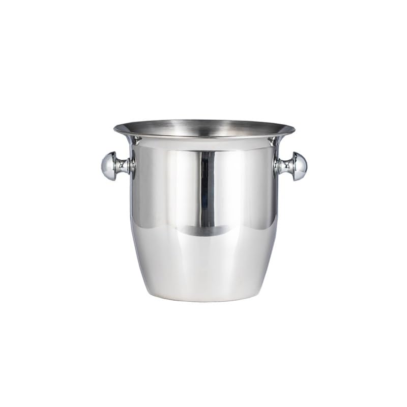 Secchiello per il ghiaccio in acciaio inox, grande bacinella per champagne, secchiello per il ghiaccio con doppio manico per vino rosso, secchiello per il ghiaccio per la casa, secchiello per cocktail