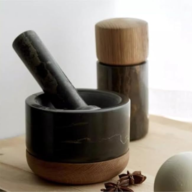 Mortar and Pestle Set Marble Mortar Manual Garlic Pounder Household Grinder Kitchen Garlic Press Pestle Set Seasoning Spice Tools